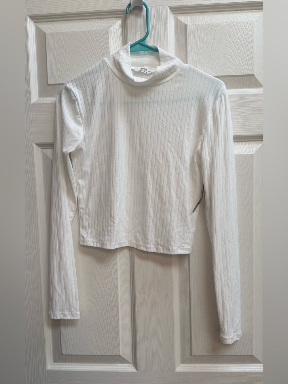 Ardene Women's Ribbed Long Sleeve Shirt - Cream